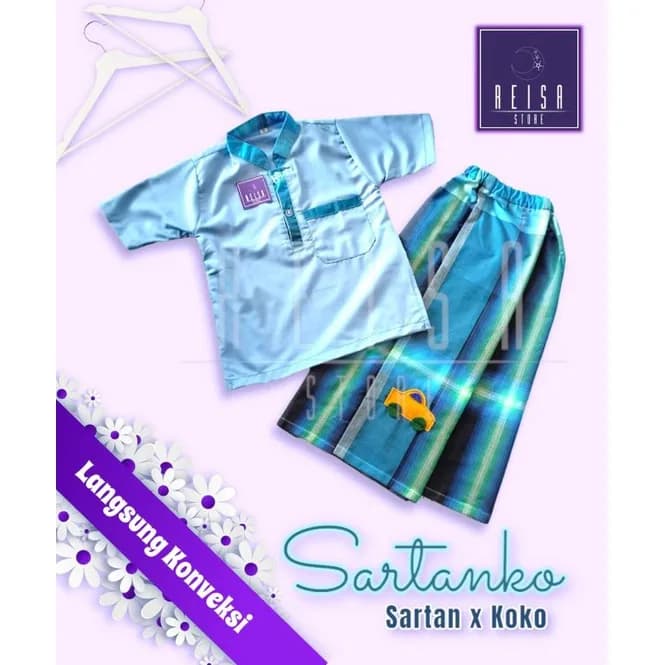 Live--Setelan koko sarung, Sarung Instan Koko Anak, koko Bayi, Sartanko, adem, kekinian, ngaji, khitan 1 2 3 4 5 6 7 8 9 10 tahun - 2